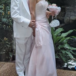 Alfred Angelo Baby Pink Beaded Prom dress